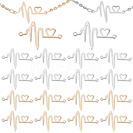 20Pcs 2 Colors Alloy Rhinestone & Brass Links KK-PH0003-93-1