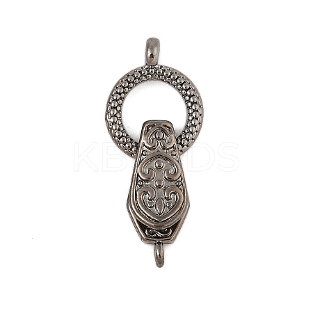 Brass Fold Over Clasps KK-L223-015B-1