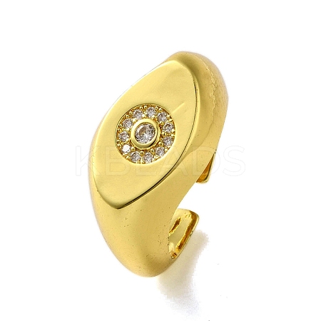 Brass with Cubic Zirconia Rings LS-RJEW-B057-01G-04-1