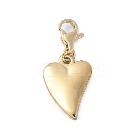 304 Stainless Steel Heart Pendant Decoration STAS-S165-15G-1