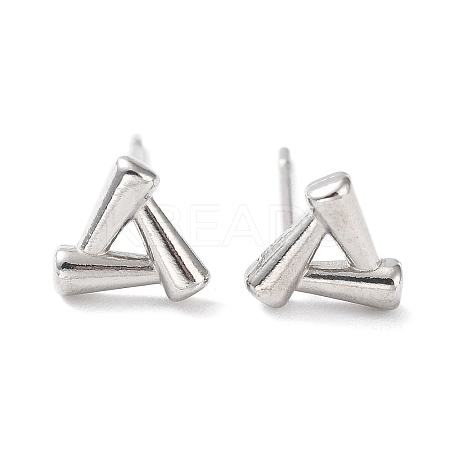 Non-Tarnish 304 Stainless Steel Stud Earrings EJEW-Q788-05P-1