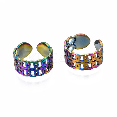 Hollow Open Cuff Rings RJEW-N038-026-1