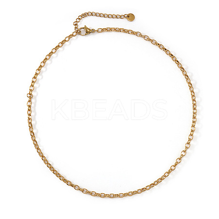 Stainless Steel Cable Chain Necklaces for Women OB9788-3-1