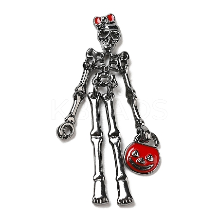 Halloween Alloy Enamel Big Pendant Rhinestone Settings LS-ENAM-G217-01-1