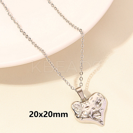 Stainless Steel Heart-Shaped Necklace Jewelry Luxury DIY Accessories PVD Vacuum Plating ZC7092-11-1