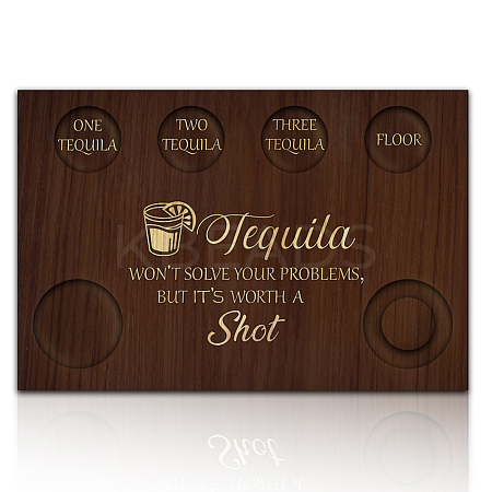 Wood Shot Glasses Tray AJEW-WH0423-003-1