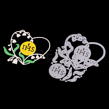 Heart Frame Carbon Steel Cutting Dies Stencils DIY-F028-21-1