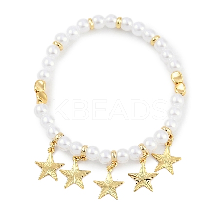 Rack Plating Brass Stretch Bracelets BJEW-P341-10A-G-1