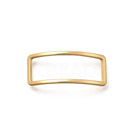 Brass Open Back Bezel Link Rings KK-B152-08A-G-1