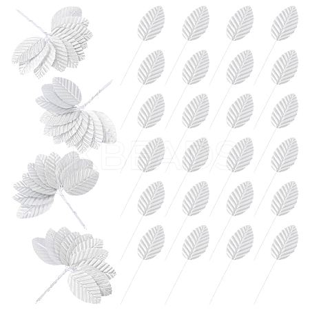 Handmade Silk Cloth Artificial Leaf AJEW-WH20070-073D-1