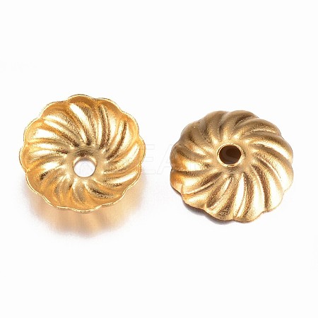 Ion Plating(IP) 304 Stainless Steel Bead Caps STAS-G075-10G-1