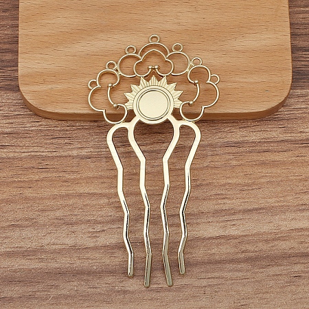 Alloy Hair Comb Findings PW-WGF914F-04-1