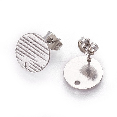 Non-Tarnish 304 Stainless Steel Ear Stud Findings LS-X-STAS-O119-17C-P-1