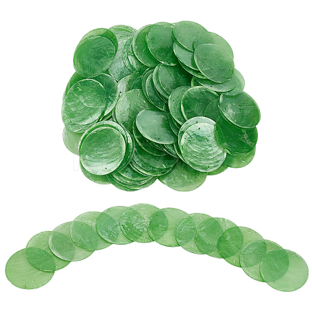 Dyed Natural Capiz Shell Connector Charms FIND-WH0816-016F-1