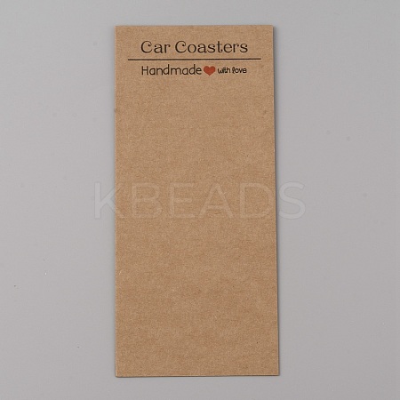 Rectangle Kraft Paper Sublimation Car Coaster Display Cards CDIS-WH0024-18B-02-1