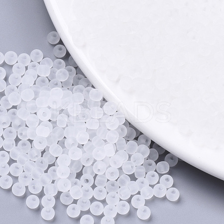 Frosted Colours Glass Beads SEED-S040-04A-09-1