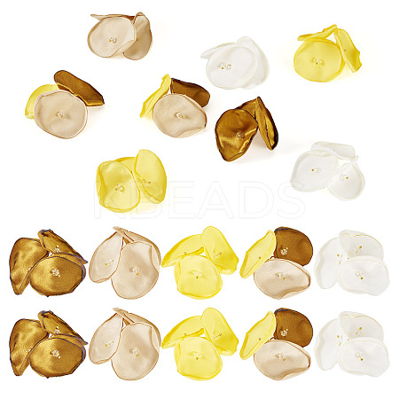 20Pcs 5 Style Silk Artificial Rose Flower Pendant PALLOY-TA00175-1
