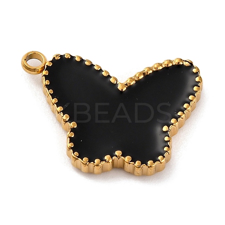 Ion Plating(IP) 304 Stainless Steel Enamel Pendants STAS-A102-01G-05-1
