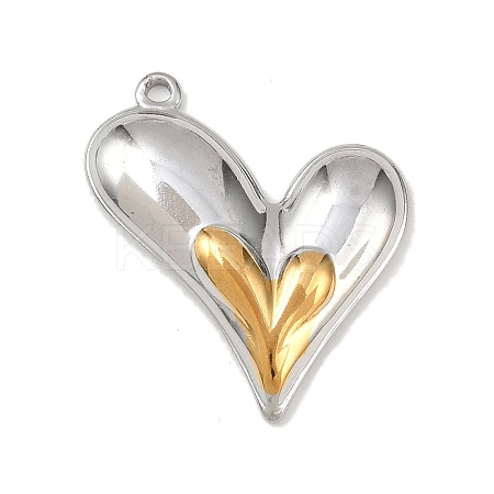 304 Stainless Steel Pendants STAS-C154-05B-GP-1