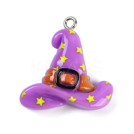 Halloween Theme Resin Pendants RESI-M046-01M-02-1