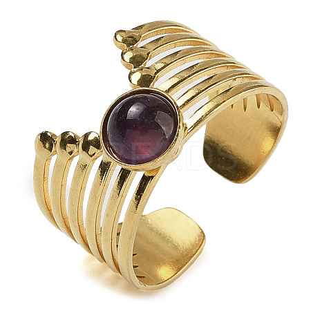 Natural Amethyst Finger Rings RJEW-U027-02G-01-1