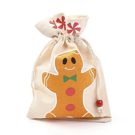 Christmas Theme Cotton Fabric Cloth Bag LS-ABAG-H104-A03-1