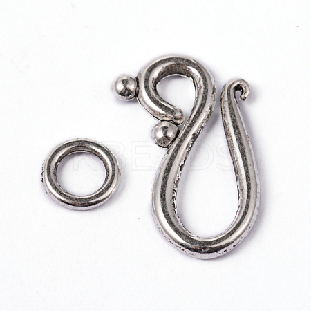 Tibetan Silver Hook and Eye Clasps LS-LF1277Y-1