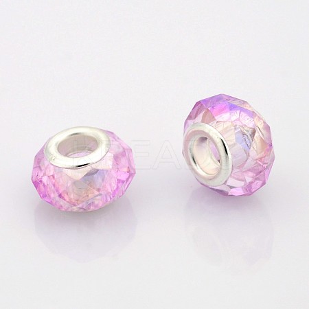 AB Color Plated Glass European Beads LS-GPDL-J026-AB20-1