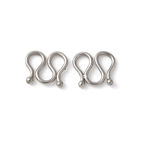 304 Stainless Steel S-Hook Clasps STAS-Z124-04E-P-1
