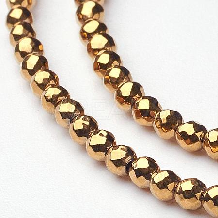 Non-Magnetic Synthetic Hematite Beads Strands G-G092-2mm-1-1