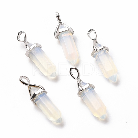 Opalite Pointed Pendants G-K329-21P-1