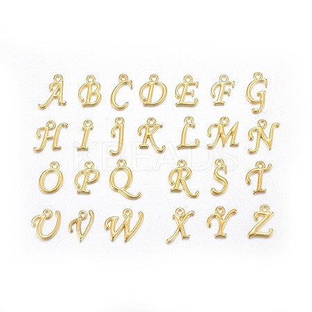 Alloy Letter Pendants PALLOY-X0037-68G-1