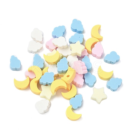 Handmade Polymer Clay Beads X-CLAY-P005-09-1