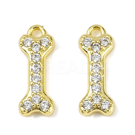 Brass Micro Pave Clear Cubic Zirconia Pendants LS-KK-L238-03G-1