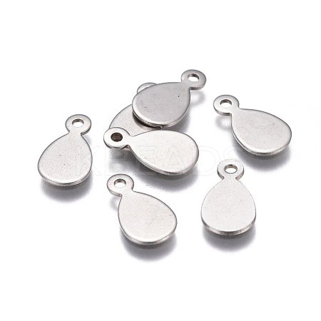 Tarnish Resistant 201 Stainless Steel Stamping Blank Tag Charms STAS-F207-21P-1
