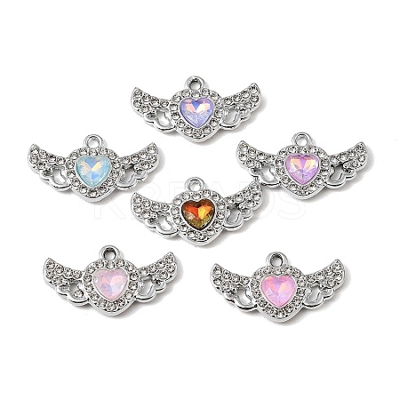 UV Plating Alloy Glass Pendants FIND-K032-26P-1