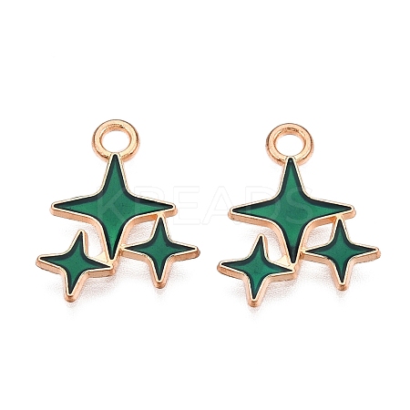 Alloy Enamel Pendants X1-ENAM-T020-38E-RS-1