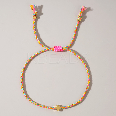 Mother's Day Adjustable Brass Bead Braided Bead Bracelets YE2550-5-1