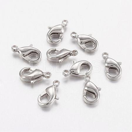 Brass Lobster Claw Clasps KK-901-N-NF-1