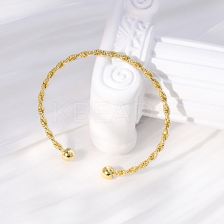 Twisted Brass Cuff Bangles YN8277-1