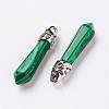 Synthetic Malachite Pointed Pendants G-P309-10-2