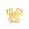 Brass Letter Open Cuff Rings for Women RJEW-G313-01X-G-2
