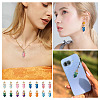 32Pcs 8 Colors Alloy Enamel Pendants ENAM-TA0003-95-8