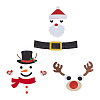 3Sets Christmas Theme Felt Cloth Cartoon Door Sticker Sets DIY-DR0001-67-1