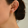 Fashionable Simple 201 Stainless Steel Round Hoop Earrings BX6827-5