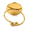 Round Natural Tiger Eye Finger Rings RJEW-Q822-46G-02-3