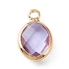 Faceted Glass Pendants LS-KK-WH0046-59G-06-1