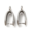 Non-Tarnish 304 Stainless Steel Pendant Pinch Bails STAS-Q310-05P-1