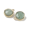 Natural Green Aventurine Faceted Flat Round Charms G-U028-03G-08-2