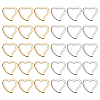 SUNNYCLUE 60Pcs 2 Colors 304 Stainless Steel Linking Ring STAS-SC0007-49-1